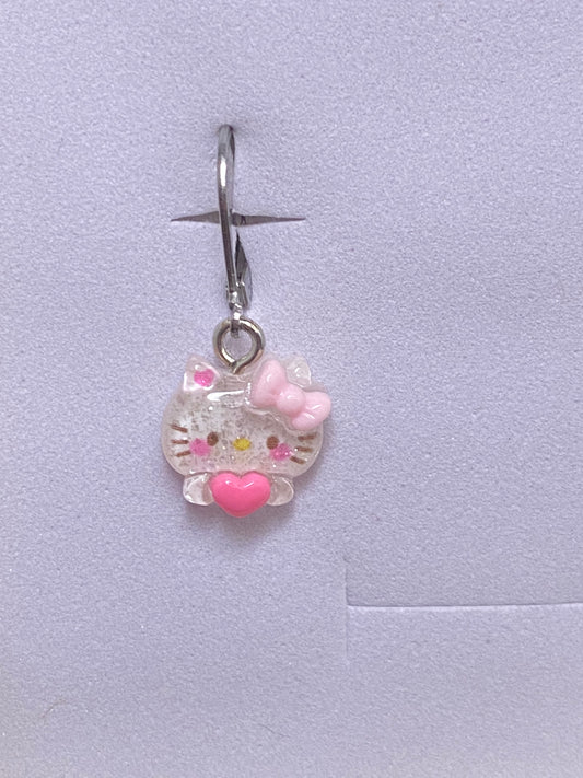 Adorable Hello Kitty Earrings Stainless Steel HypoAllergenic Earwires