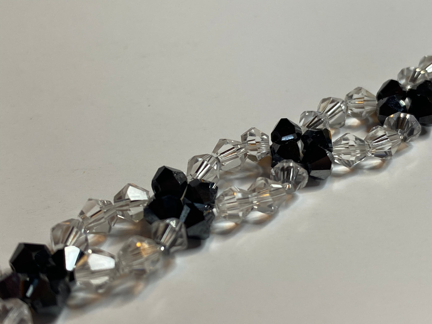 Sparkling Clear Crystal and Black Crystal Bracelet
