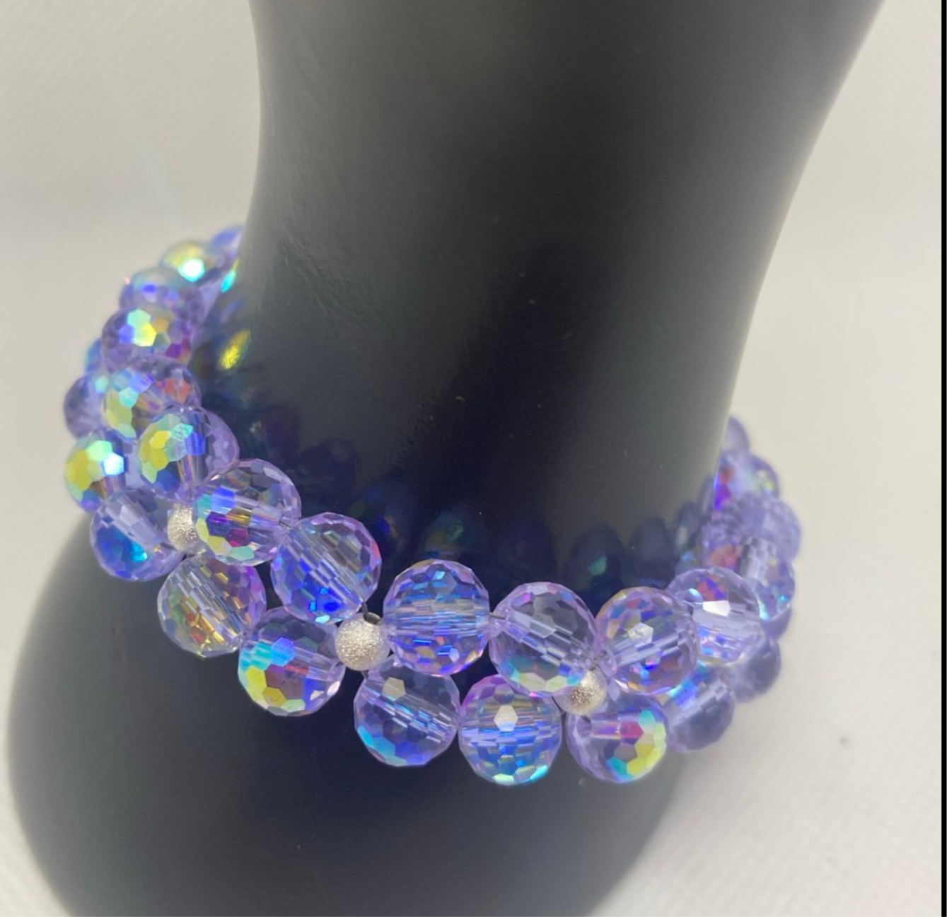 Alexandrite Glamorous double strand crystal bracelet