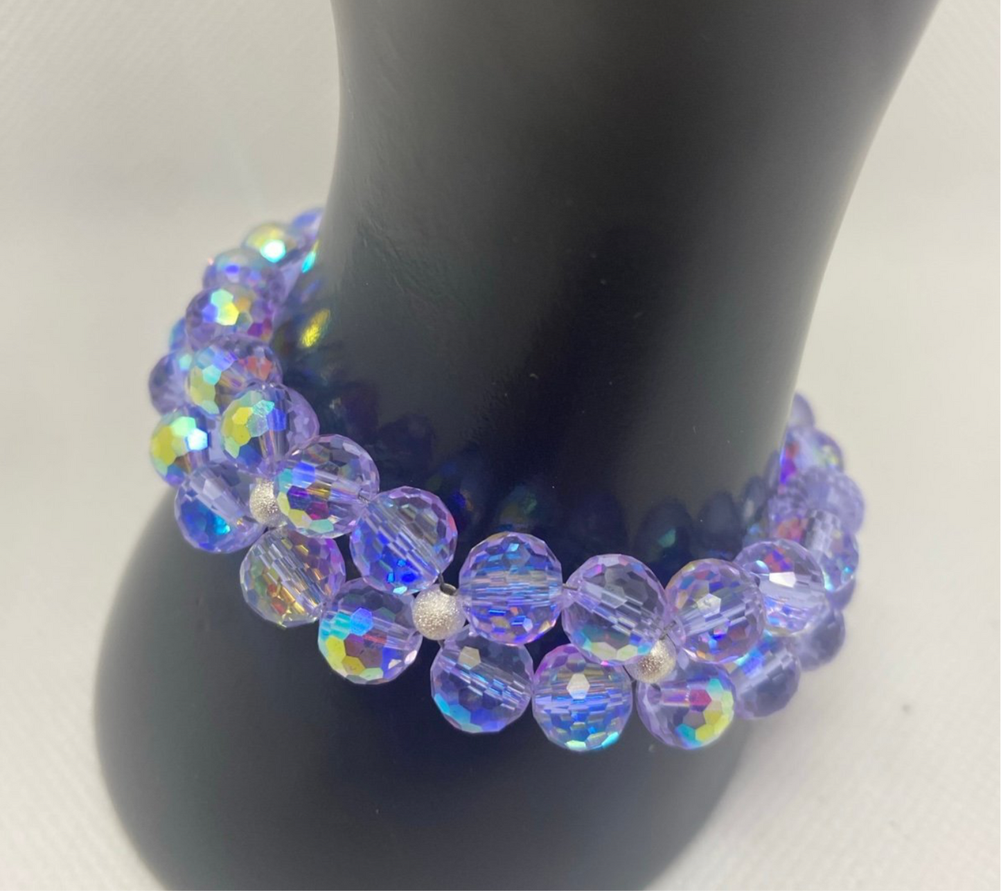 Alexandrite Glamorous double strand crystal bracelet