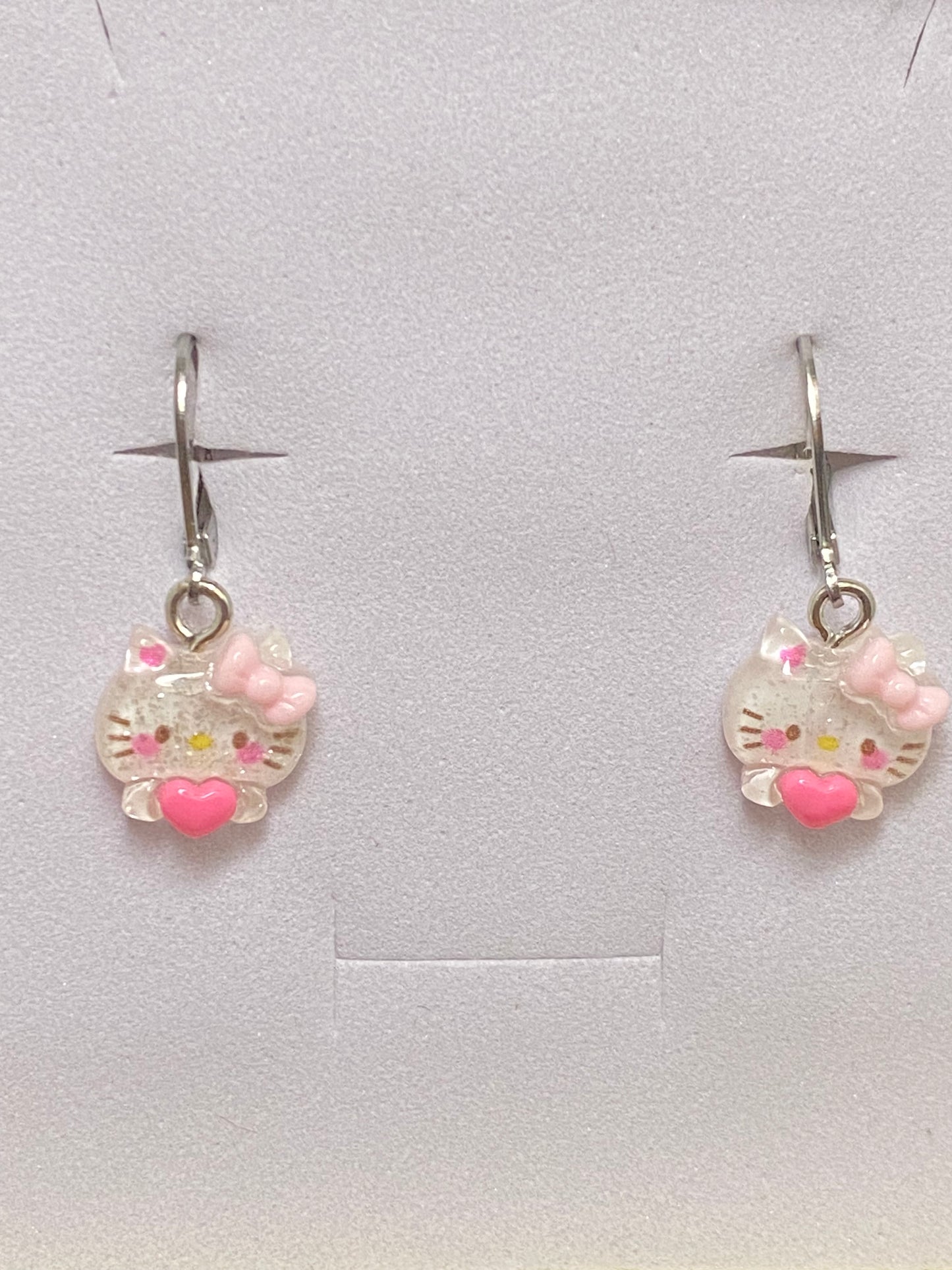 Adorable Hello Kitty Earrings Stainless Steel HypoAllergenic Earwires