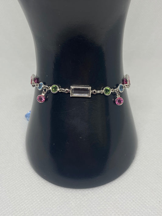 Pastel Vintage Swarovski Crystal Link Bracelet Limited Edition
