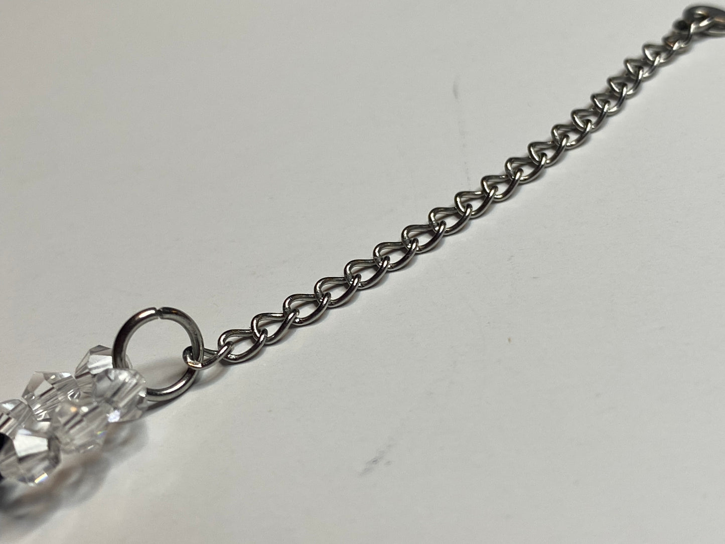 Sparkling Clear Crystal and Black Crystal Bracelet
