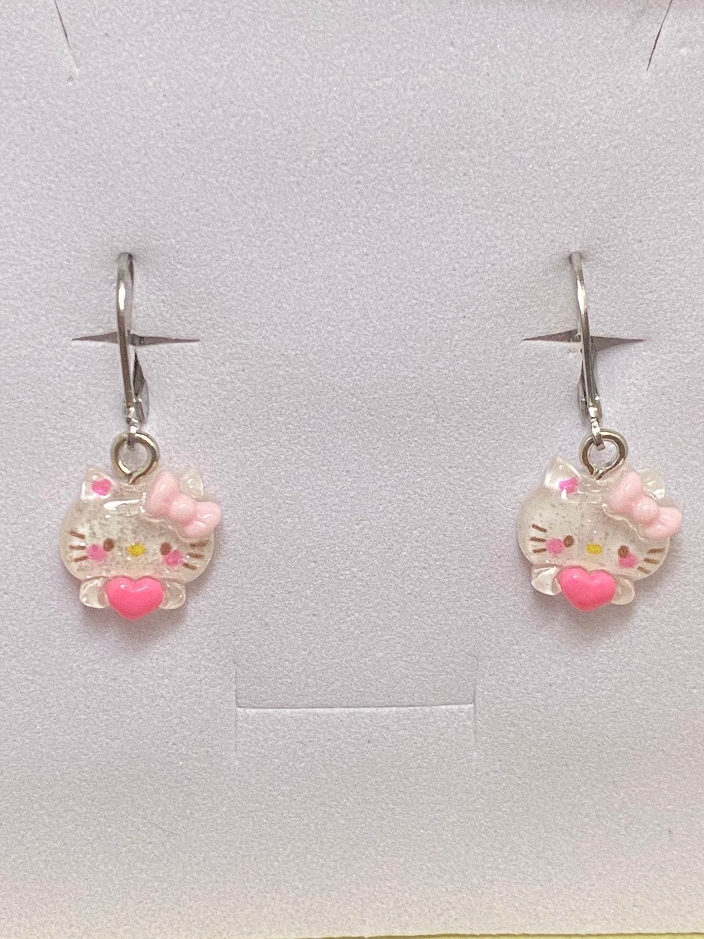 Adorable Hello Kitty Earrings Stainless Steel HypoAllergenic Earwires