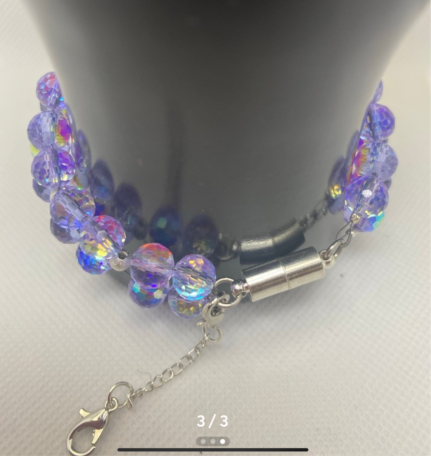 Alexandrite Glamorous double strand crystal bracelet