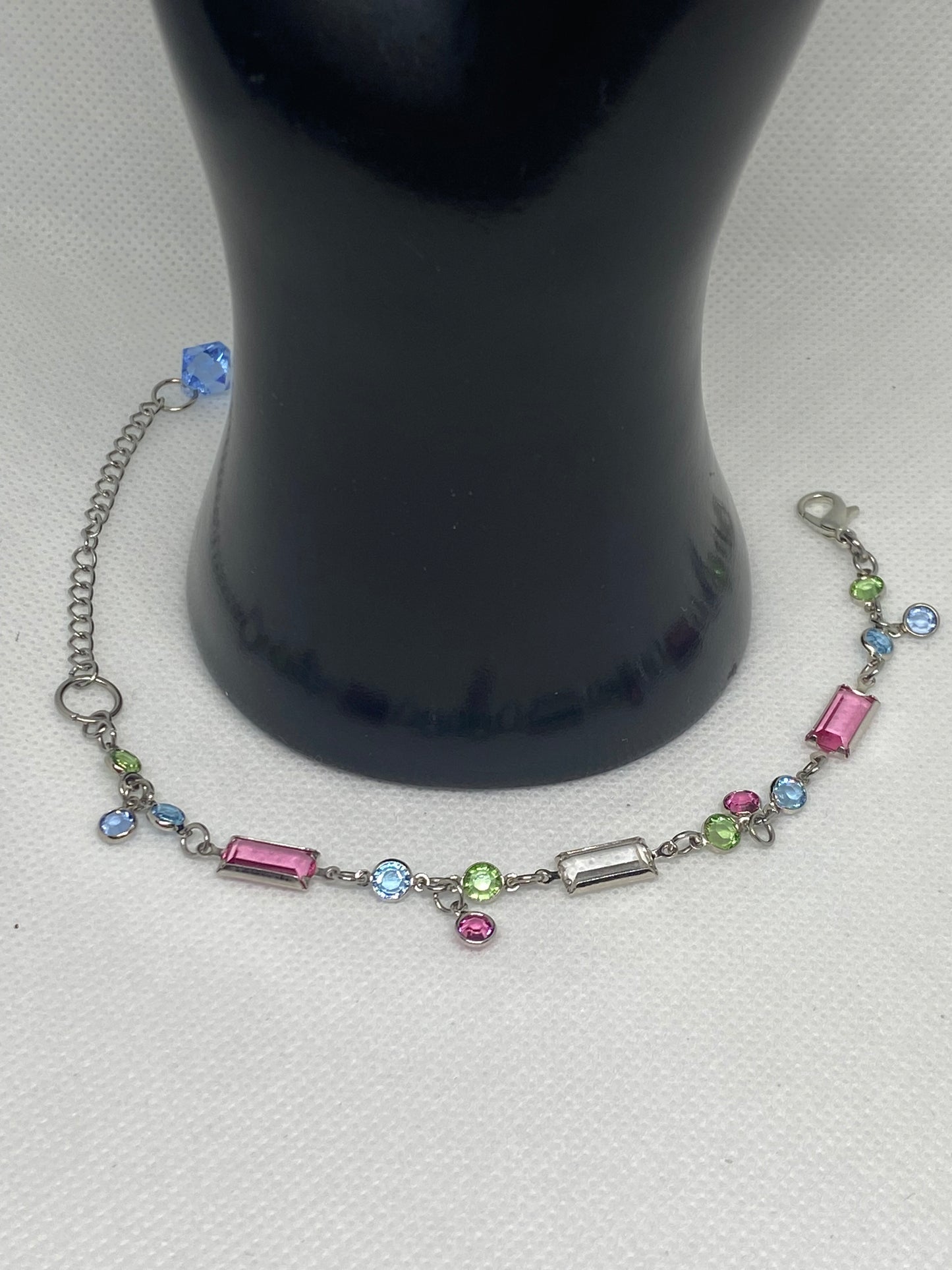 Pastel Vintage Swarovski Crystal Link Bracelet Limited Edition