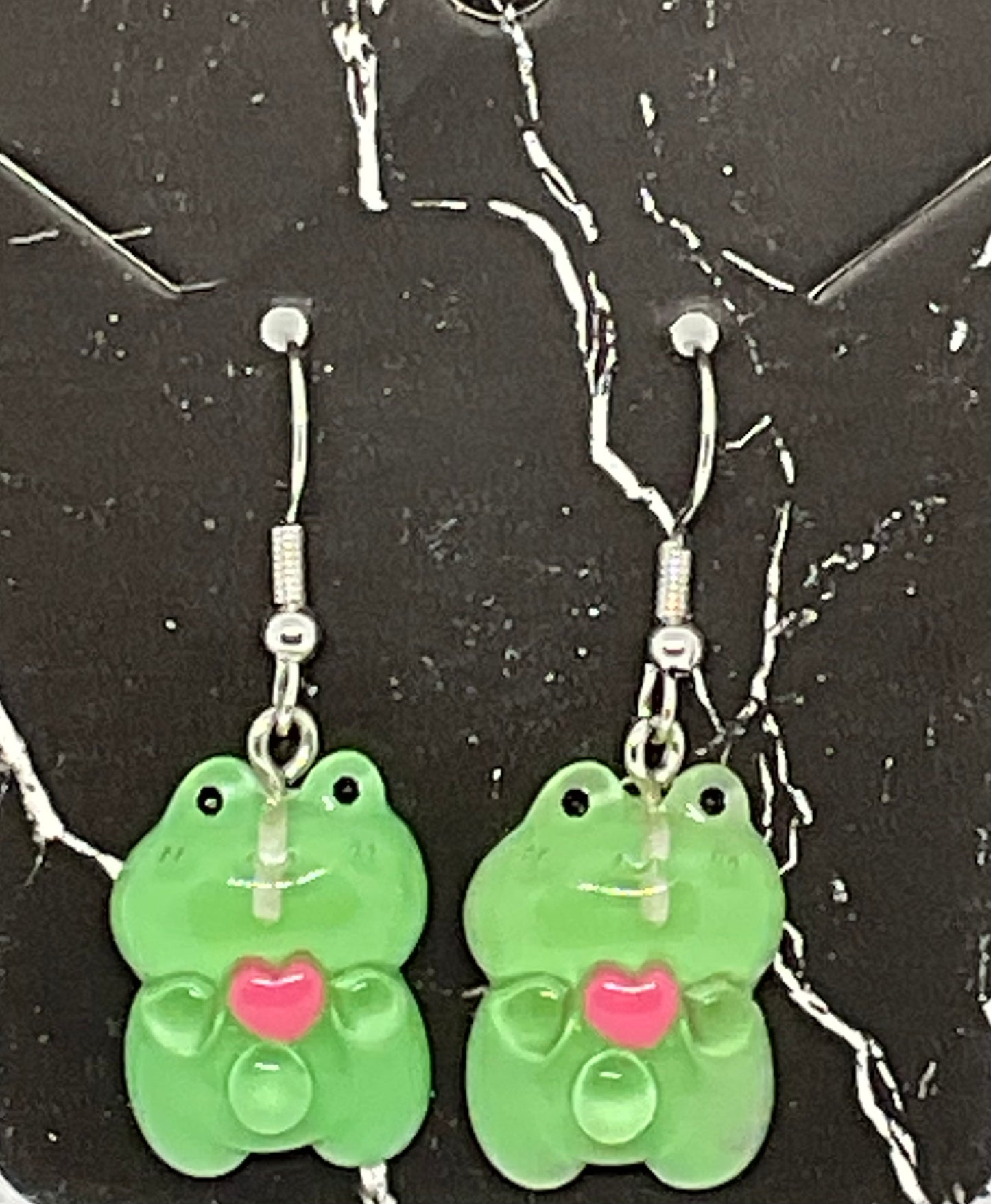 Frog Earrings with Surgical Stainless steel French Earwires