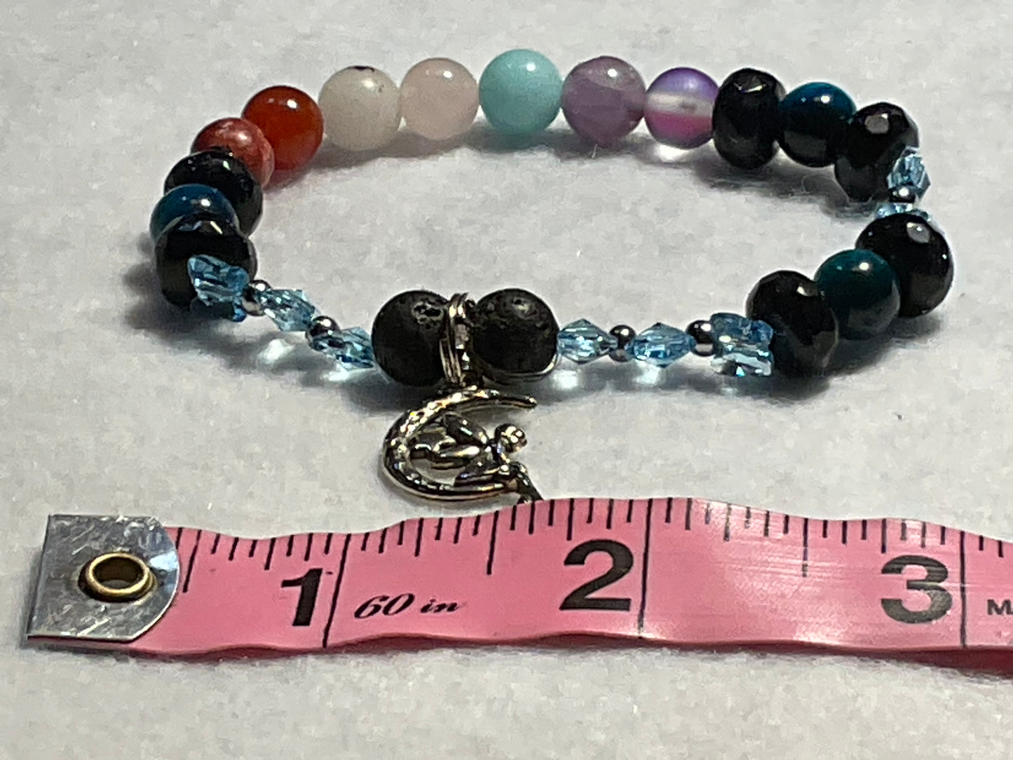 Fairy & Lt Blue Sapphire chakra bracelet
