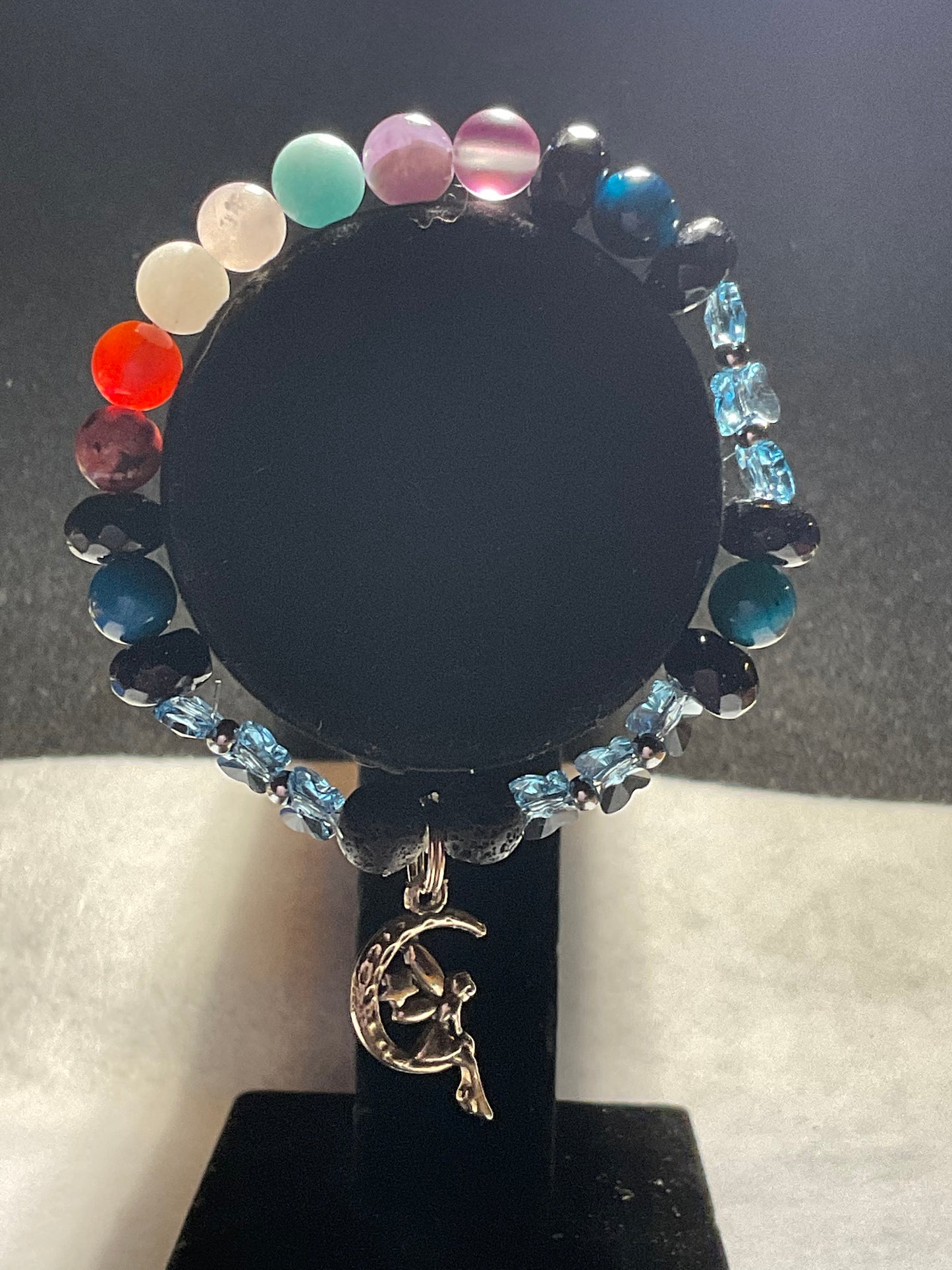 Fairy & Lt Blue Sapphire chakra bracelet