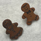 Gingerbreadman Stainless Steel Post Earrings