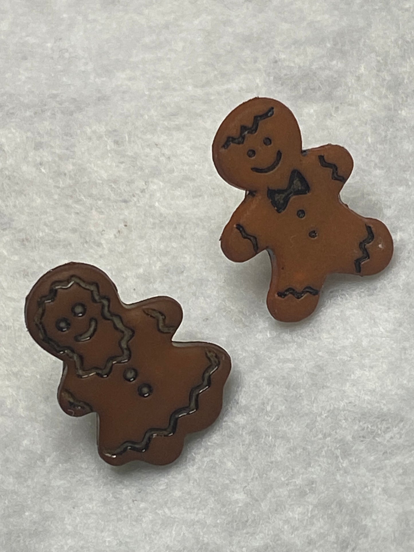 Gingerbreadman Stainless Steel Post Earrings