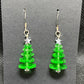 Stacked Crystal Christas Tree Earrings
