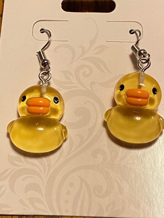 Yellow Duck Earrings