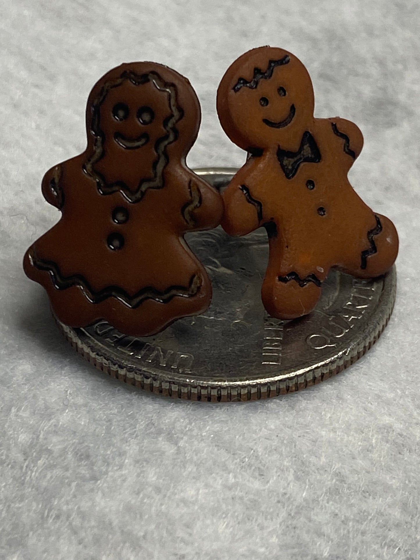 Gingerbreadman Stainless Steel Post Earrings