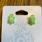 Turtle Earrings Green & Glowing Luminous