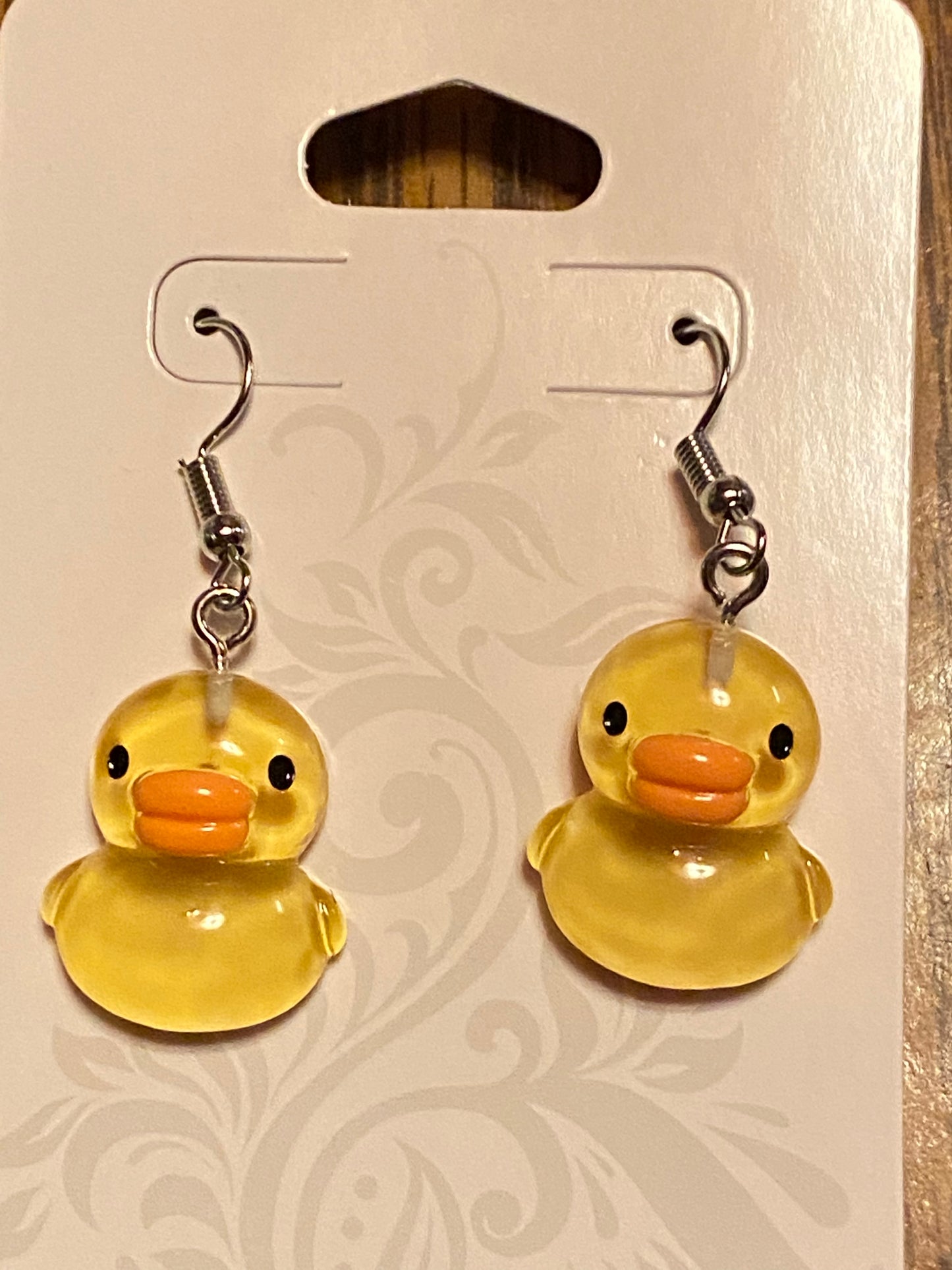 Yellow Duck Earrings