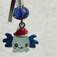 Blue Axolotl W/Santa Hat & Crystal Key Chain