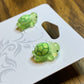 Turtle Earrings Green & Glowing Luminous