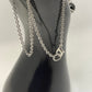 Black onyx Cat Necklace Silver and Stainless Steel
