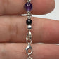 Amethyst, Lapis Lazuli, Black Onyx Necklace & Bracelet set with Sterling Silver Clasps. Extension Chain options