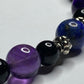 Amethyst, Lapis Lazuli, Black Onyx Necklace & Bracelet set with Sterling Silver Clasps. Extension Chain options