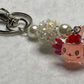 Pink Axolotl w/Santa Hat & Beaded Keychain/Backpack/Purse charm