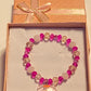 Adorable cat glamorous pink Crystal beaded stretch bracelet! So cute!