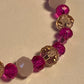 Adorable cat glamorous pink Crystal beaded stretch bracelet! So cute!