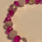 Adorable cat glamorous pink Crystal beaded stretch bracelet! So cute!