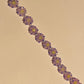 Pretty Pastel Purple Crystal Flower Beaded Bracelet