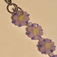 Pretty Pastel Purple Crystal Flower Beaded Bracelet