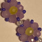 Pretty Pastel Purple Crystal Flower Beaded Bracelet