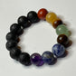 Healing Crystal Chakra Bracelet with 10mm Semiprecious Stones!