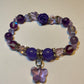 Violet & Pink Crystal Butterfly Bracelet