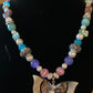 Tigers eye, Goldstone, & Topaz crystal Necklace