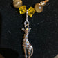 Handmade Giraffe & Topaz crystal Necklace