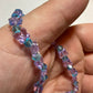 Artisan made Violet Butterfly & Aquamarine crystal Stretch bracelet. Handmade in Michigan!. Made using Swarovski Violet Butterfly Crystals.