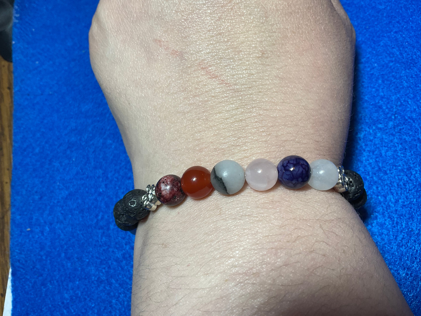 Power & positive Energy bracelet featuring Tigers eye & semiprecious gemstones