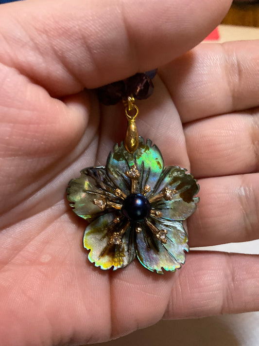 Abalone Flower Necklace