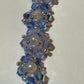 Violet & light Sapphire crystal flower bracelet
