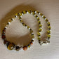 Tigers eye, Goldstone, & Topaz crystal Necklace