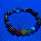 Flower & Chakra Gemstones stretch bracelet