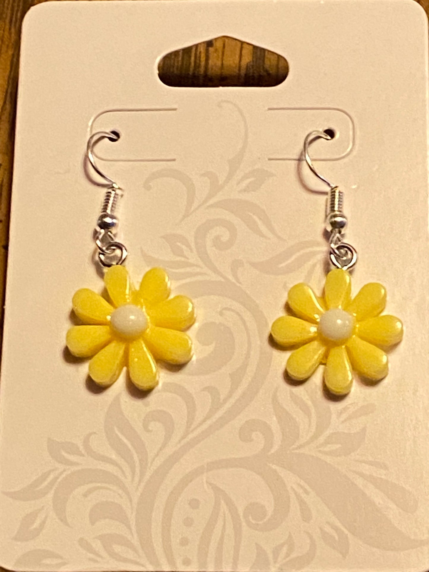 Yellow Daisy Dangle Earrings