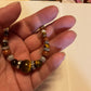 Tigers eye, Goldstone, & Topaz crystal Necklace