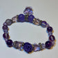 Violet & Pink Crystal Butterfly Bracelet