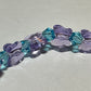 Artisan made Violet Butterfly & Aquamarine crystal Stretch bracelet. Handmade in Michigan!. Made using Swarovski Violet Butterfly Crystals.
