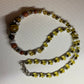Tigers eye, Goldstone, & Topaz crystal Necklace