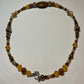 Artisan crafted Positive Energy necklace featuring Tigers eye gemstones, & Sparkling Crystals