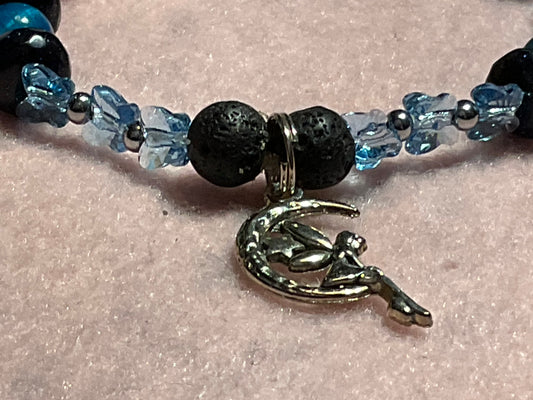 Fairy & Lt Blue Sapphire chakra bracelet