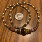 Tigers eye, Goldstone, & Topaz crystal Necklace
